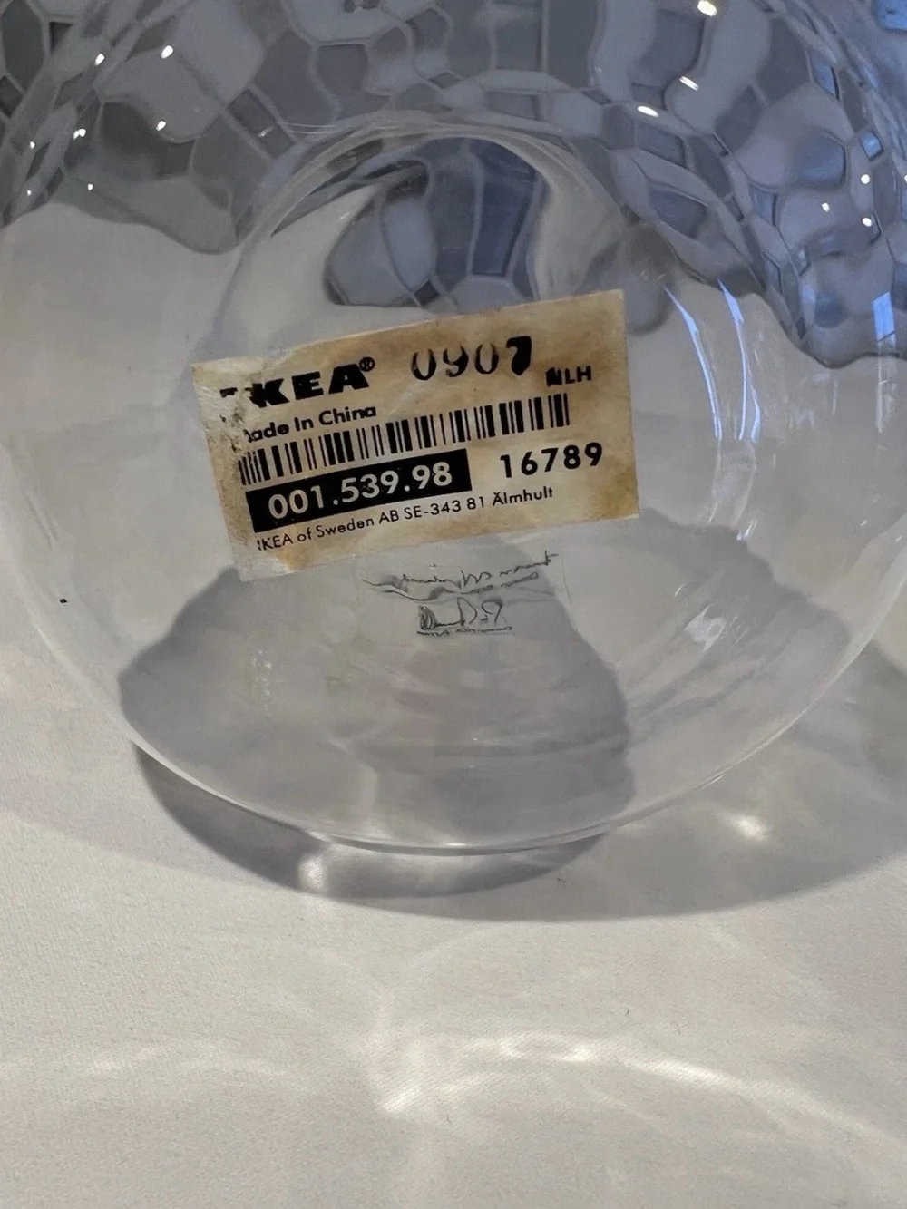 IKEA SWEDISH VASE Clear Glass Barbro Wesslander Pia Amsell Design 4 3/4”